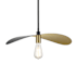 Meridian 20" Wide Abstract Pendant Matte Black and Painted Gold