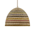 Meridian 13" Wide Pendant Matte White and Natural Rattan Color