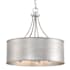 Meridian 4 Light 18" Wide Pendant with Metal Drum Shade Antique Silver