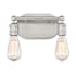 Meridian 2 Light 10" Wide Bathroom Vanity Light Brushed Nickel