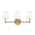 Meridian 3 Light 24" Wide Bathroom Vanity Light Natural Brass