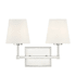 Meridian 2 Light 15" Wide Bathroom Vanity Light Polished Nickel