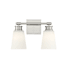Meridian 2 Light 14" Wide Bathroom Vanity Light Brushed Nickel