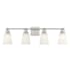 Meridian 4 Light 31" Wide Bathroom Vanity Light Brushed Nickel