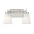 Meridian 2 Light 15" Wide Bathroom Vanity Light Brushed Nickel