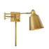 Meridian Single Light 9" Tall Wall Sconce Natural Brass