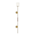 Meridian 55" Tall Wall Sconce Natural Brass