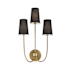 Meridian 3 Light 23" Tall Wall Sconce Natural Brass