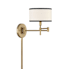 Meridian 11" Tall Hardwired or Plug-In Wall Sconce Natural Brass