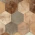 Merola Tile Terre Hex - 10" x 11" Hexagon Floor and Wall Tile - Matte Visual - Sold by Carton (10.2 SF/Carton) Rosso