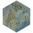 Merola Tile Gaudi - 9" x 10" Hexagon Floor and Wall Tile - Glossy Visual - Sold by Carton (11.5 SF/Carton) Ocean