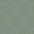 Merola Tile Textile Basic Hex - 9" x 10" Hexagon Floor and Wall Tile - Textured Visual - Sold by Carton (11.5 SF/Carton) Green