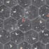 Merola Tile Sonar - 9" x 10" Hexagon Floor and Wall Tile - Glossy, Matte Visual - Sold by Carton (11.5 SF/Carton) Black