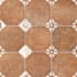 Merola Tile Degas - 9" x 9" Mosaic Floor and Wall Tile - Glossy, Matte, Satin Visual - Sold by Carton (11.2 SF/Carton) Cotto with White Deco