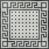 Merola Tile Gotham 1 Inch Greek Key Border - 9" x 12" Square Floor and Wall Tile - Matte Visual - Sold by Carton (7.3 SF/Carton) Unglazed Black and White