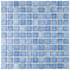 Merola Tile Fountain - 1" x 1" Square Floor and Wall Mosaic Tile - Glossy Porcelain Visual - Sold by Carton (10.2 SF/Carton) Speckled Blue