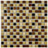 Merola Tile Metal Multi - 1" x 1" Square Floor and Wall Mosaic Tile - Textured Glass Visual - Sold by Carton (10.63 SF/Carton) Beige