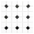 Merola Tile Oxford - 11" x 11" Specialty Dot-Mounted Floor and Wall Mosaic Tile - Textured Porcelain Visual - Sold by Carton (9.2 SF/Carton) White / Black
