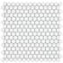 Merola Tile Colmena - 12" x 12" Hexagon Penny Floor and Wall Mosaic Tile - Matte Tile Visual - Sold by Carton (4.75 SF/Carton) White