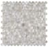 Merola Tile Conchella - 1" x 1" Circle Penny Wall Mosaic Tile - Glossy Shell Visual - Sold by Sheet (0.95 SF/Sheet) White Shell