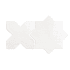 Merola Tile Argile Star - 7" x 14" Specialty Floor and Wall Tile - Glossy, Textured Visual - Sold by Carton (0.72 SF/Carton) Bianco with Bianco Cross