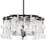 Metropolitan Painesdale 6 Light 28" Wide Abstract Chandelier Sand Coal / Polished Nickel