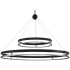 Metropolitan Grande Illusion 2 Light 49" Wide LED Ring Chandelier Coal / Polished Nickel
