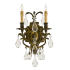 Metropolitan 2 Light Candle-Style Wall Sconce from the Foyer Collection Antique Bronze Patina