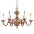 Metropolitan 6 Light 29.5" Width 1 Tier Candle Style Chandelier from the Metropolitan Collection Antique Classic Brass