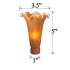 Meyda Tiffany 3" x 5" Amber Pond Lily Shade Amber