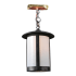 Meyda Tiffany Single Light Down Lighting Outdoor Pendant from the Fulton Collection Black
