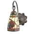 Meyda Tiffany Pinecone 6" Wide Single Light Wall Sconce with Tiffany Glass Shade Mahogany Bronze