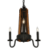 Meyda Tiffany 17" Wide Barrel Stave Madera 3 Light Chandelier Costello Black
