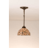 Meyda Tiffany Stained Glass / Tiffany Mini Pendant from the Turning Leaf Collection Mahogany Bronze