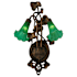 Meyda Tiffany Lilies 11" Wide 2 Light Double Sconce with Art Glass Shades Green