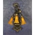 Meyda Tiffany Lilies 11" Wide 3 Light Wall Sconce with Art Glass Shade Amber