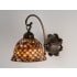 Meyda Tiffany Fishscale 8" Wide 2 Light Wall Sconce with Stained Glass Shade Mahogany Bronze