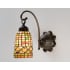 Meyda Tiffany Acorns 6" Wide Single Light Wall Sconce with Stained Glass Shade Mahogany Bronze