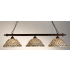 Meyda Tiffany Stained Glass / Tiffany Island / Billiard Fixture from the Diamond & Jewel Collection Mahogany Bronze