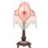 Meyda Tiffany 26" Tall Fabric & Fringe Pink Pontiff Accent Lamp
 Tiffany