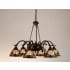 Meyda Tiffany Stained Glass / Tiffany 6 Light Down Lighting Chandelier from the Fixtures Collection Tiffany Glass