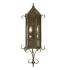 Meyda Tiffany 11" Wide 2 Light Lantern Wall Sconce with Seedy Glass Shade Café Noir