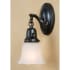 Meyda Tiffany 5" Wide Single Light Wall Sconce with Frosted Glass Shade Craftsman Brown