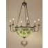 Meyda Tiffany Stained Glass / Tiffany 10 Light Up / Down Lighting Chandelier from the Lotus Bud Collection Tiffany Glass