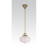 Meyda Tiffany Single Light "Schoolhouse" Mini Pendant Polished Brass