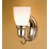 Meyda Tiffany 4" Wide Single Light Wall Sconce with Opal Glass Shade Polished Nickel