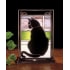 Meyda Tiffany Black Cat Stained Glass / Tiffany Specialty Lamp from the Lighted Tabletop Mini Windows Collection Tiffany Glass
