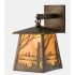 Meyda Tiffany 7" Wide Single Light Wall Sconce with Mica Glass Shade Antique Copper