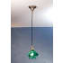 Meyda Tiffany Single Light Mini Pendant with Handmade Shade Brushed Nickel