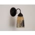 Meyda Tiffany 12" Wide Single Light Wall Sconce with Stained Glass Shade Mahogany Bronze